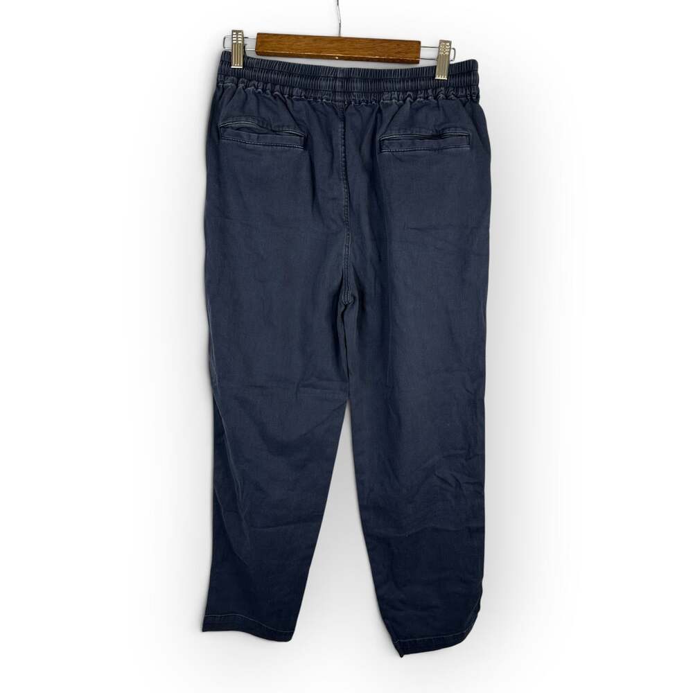 Faherty Women S Navy Essential Travel Pants Pull On Linen Modal Blend Drawstring